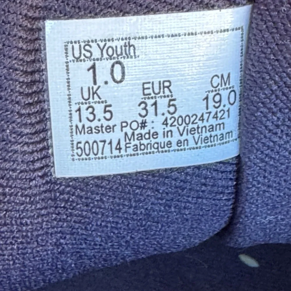 Size 1y - Vans Caldrone Youth Boy's‎ Suede Sneakers Navy Blue Classic Shoes